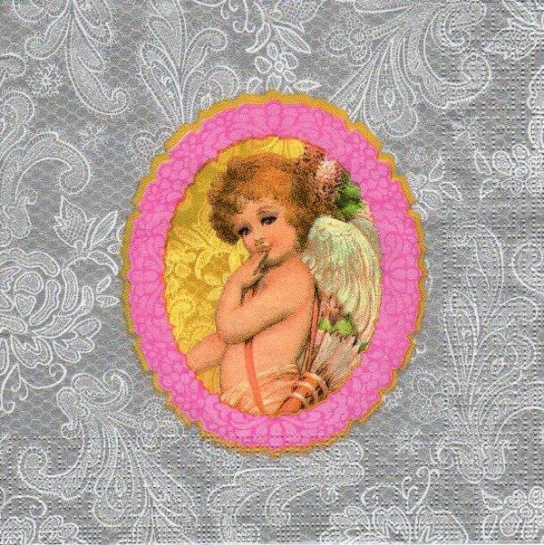 lot de 10 serviettes en papier thème anges, elfes, fées