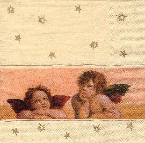 lot de 10 serviettes en papier thème anges, elfes, fées