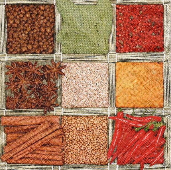 lot de 10 serviettes en papier thème "le monde la table"