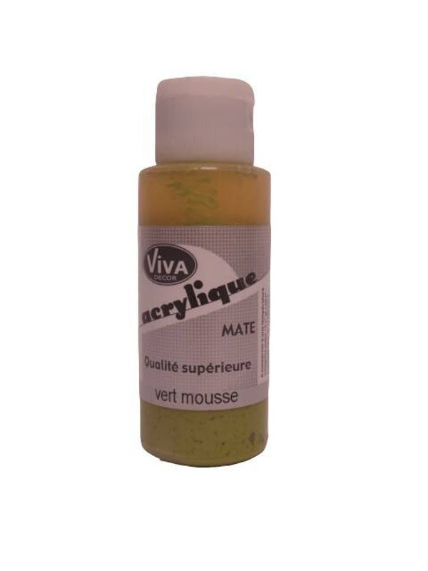 peinture viva mat 60ml  vert mousse
