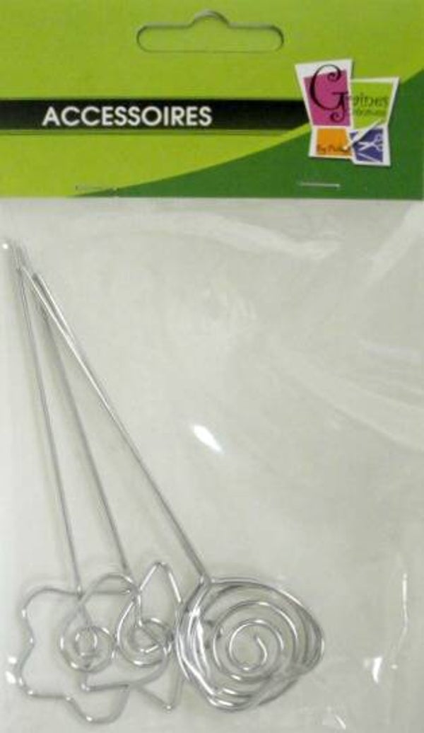 lot de 4 clips métal porte-photo couleur argenté