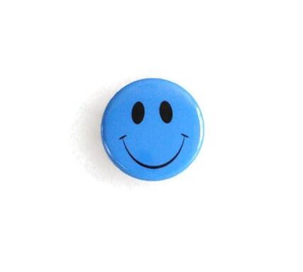 badge "smiley bleu"
