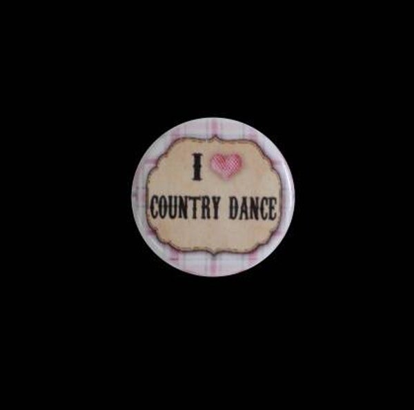 badge "I love country dance"