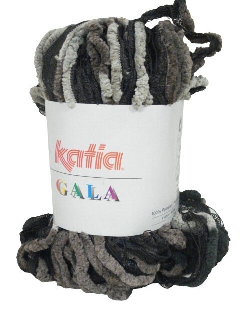 laine katia - pelote gala marron/noir