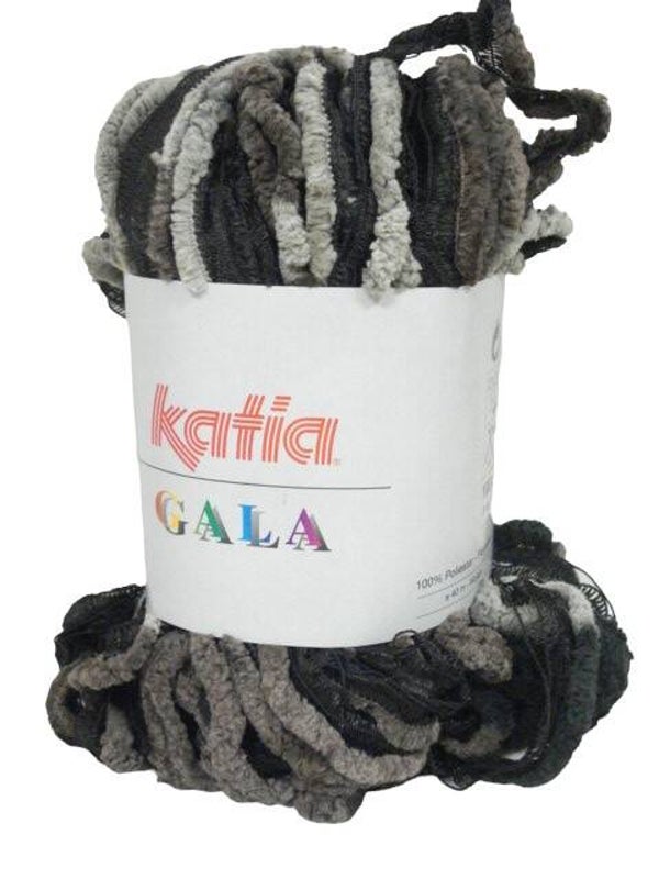 laine katia - pelote gala marron/noir