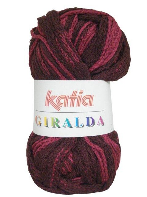 laine katia - pelote giralda rouge/bordeaux