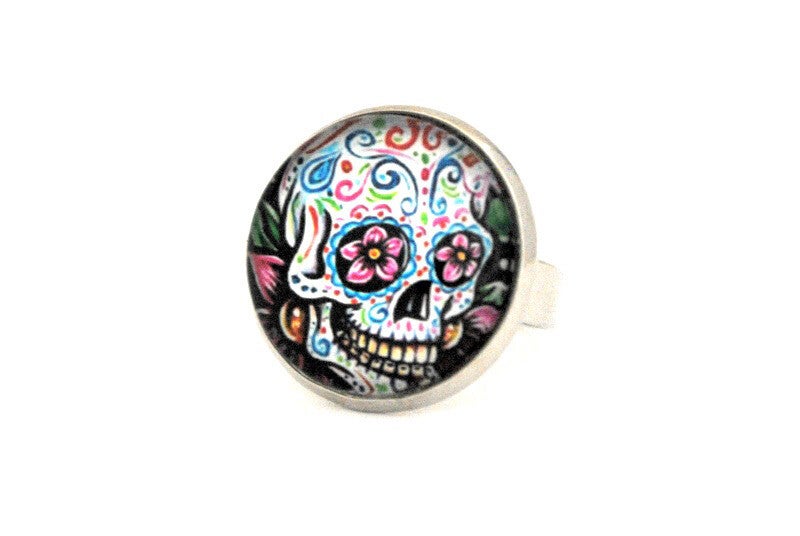 bague "tête de mort mexicaine"