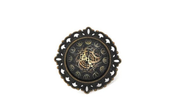 bague "cadran horloge"
