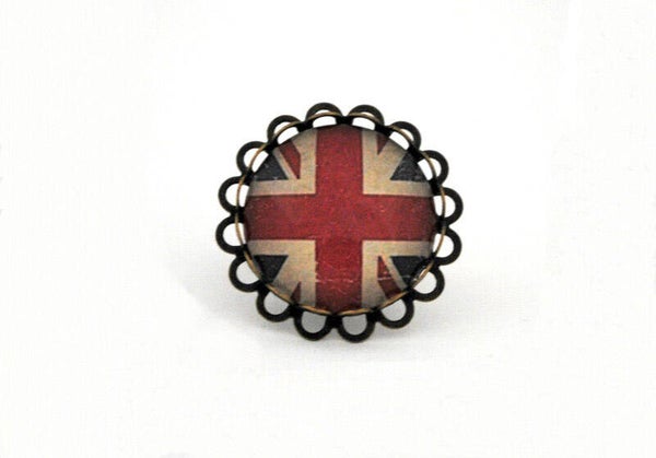 bague "drapeau anglais vintage"