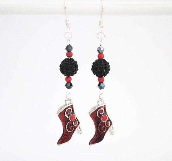 boucles d'oreilles "bottes country"