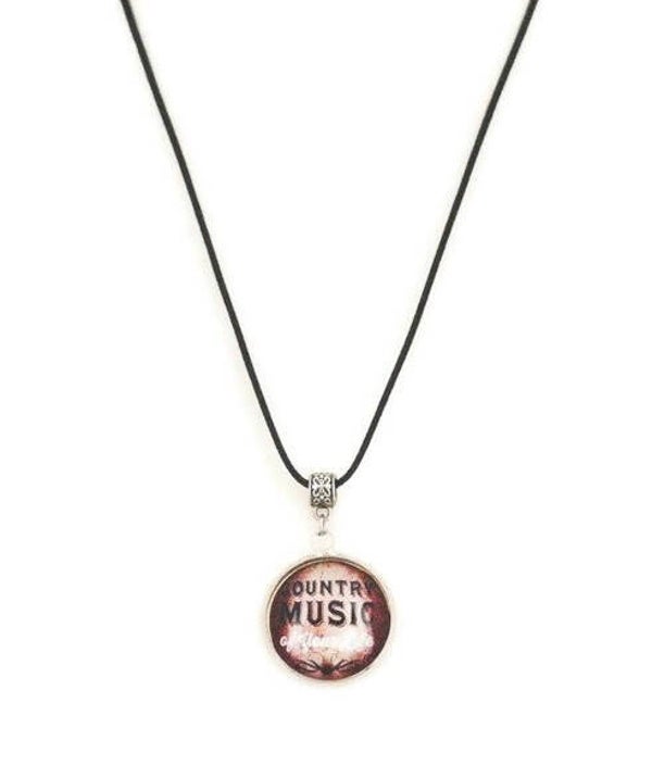 collier pendentif "country music"