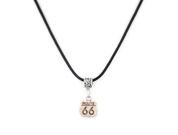 collier pendentif "route 66"