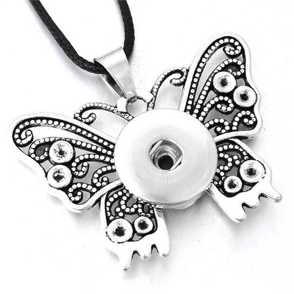 collier pour pression pendentif papillon