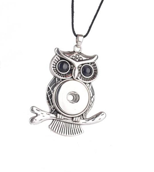 collier pour pression pendentif hibou