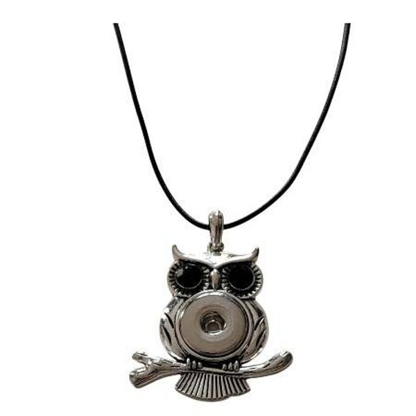 collier pour pression pendentif hibou