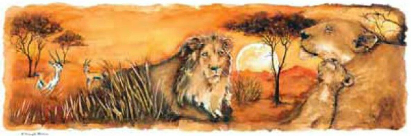 papier de riz - animali della savana 1 - 70X25