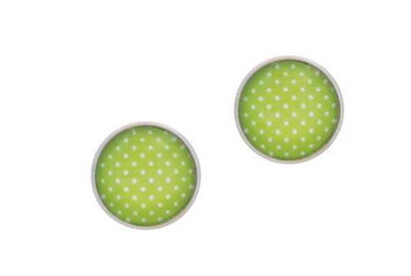 paire de pressions "pois vert"