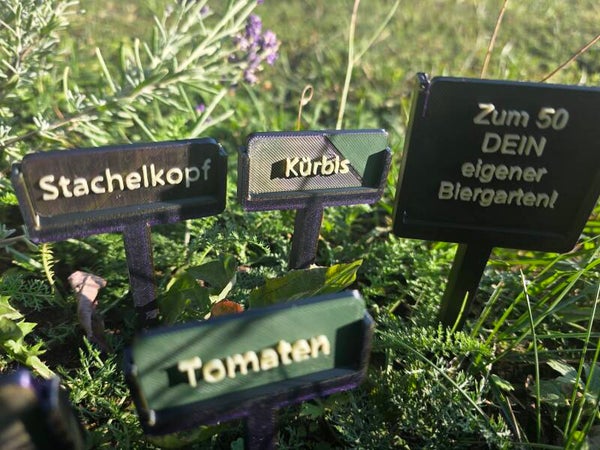Personalisierte Pflanzenschilder – Größe, Farbe & Beschriftung frei wählbar 🌱