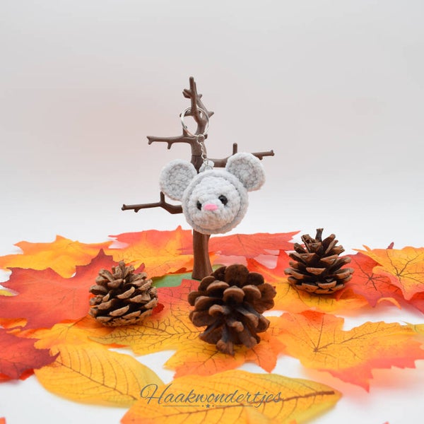 Stressbal muis sleutelhanger - op voorraad