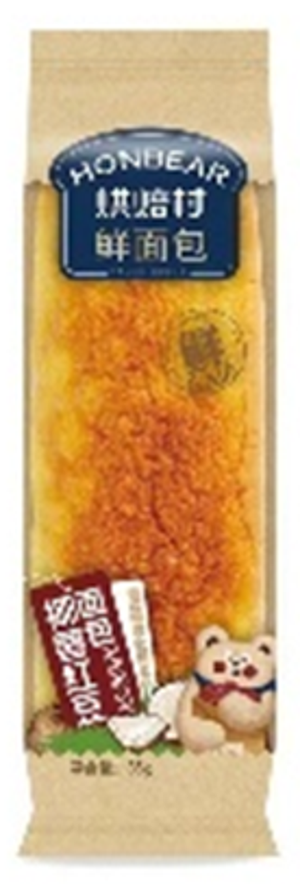 椰蓉红豆面包honbear brioche al cocco e azuchi rossi