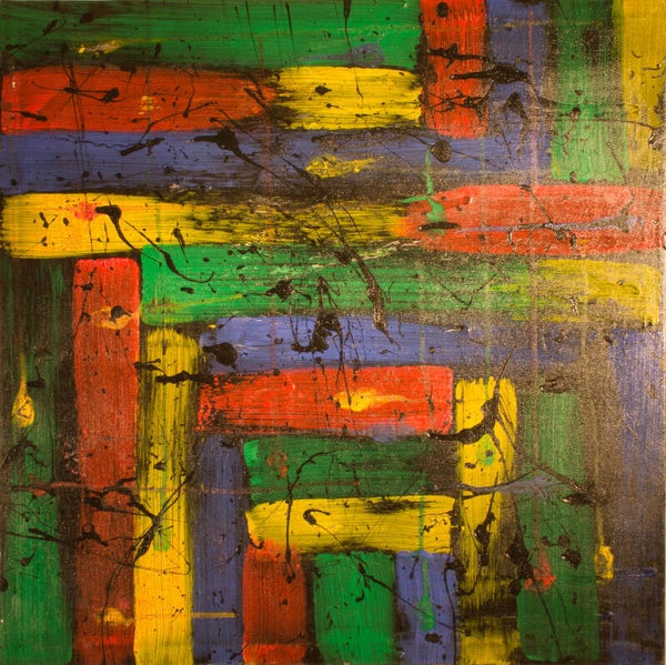 Noir et couleurs      50x50 cm