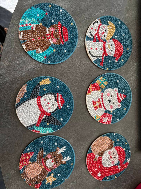 Kerst Diamond Painting onderzetters