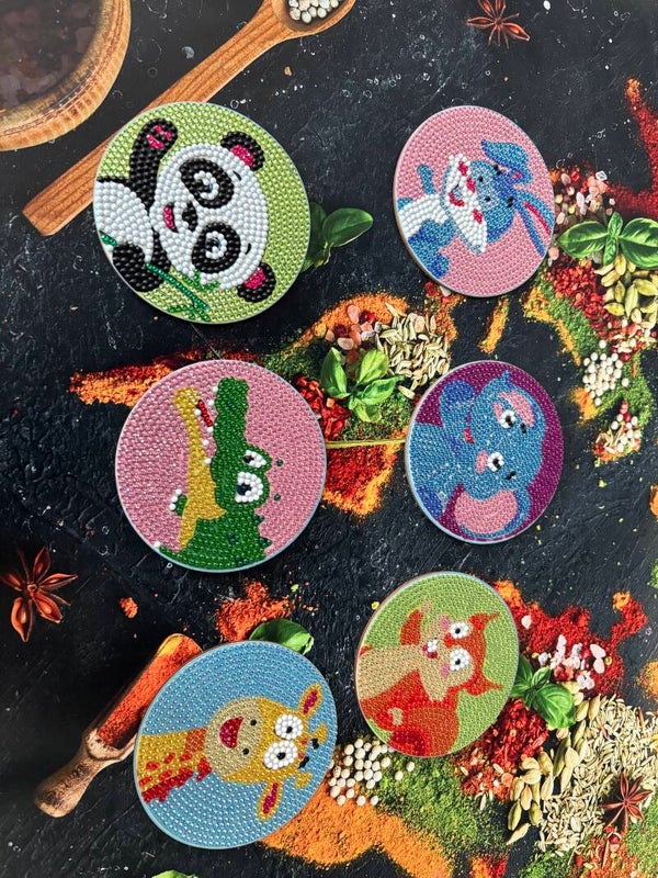 Diamond Painting onderzetters dieren