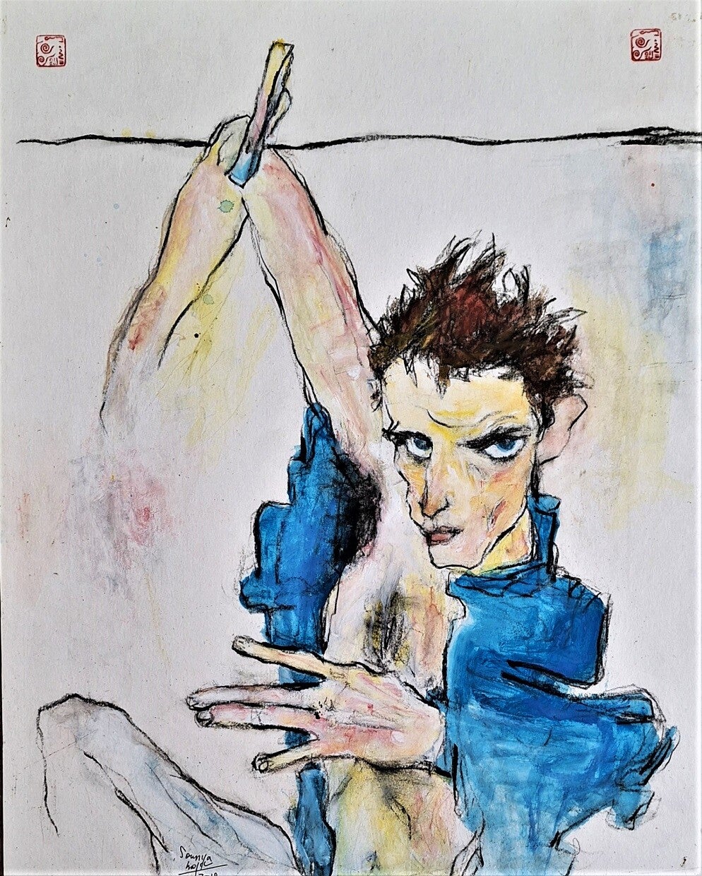 Homme linge EGON SHCIELE