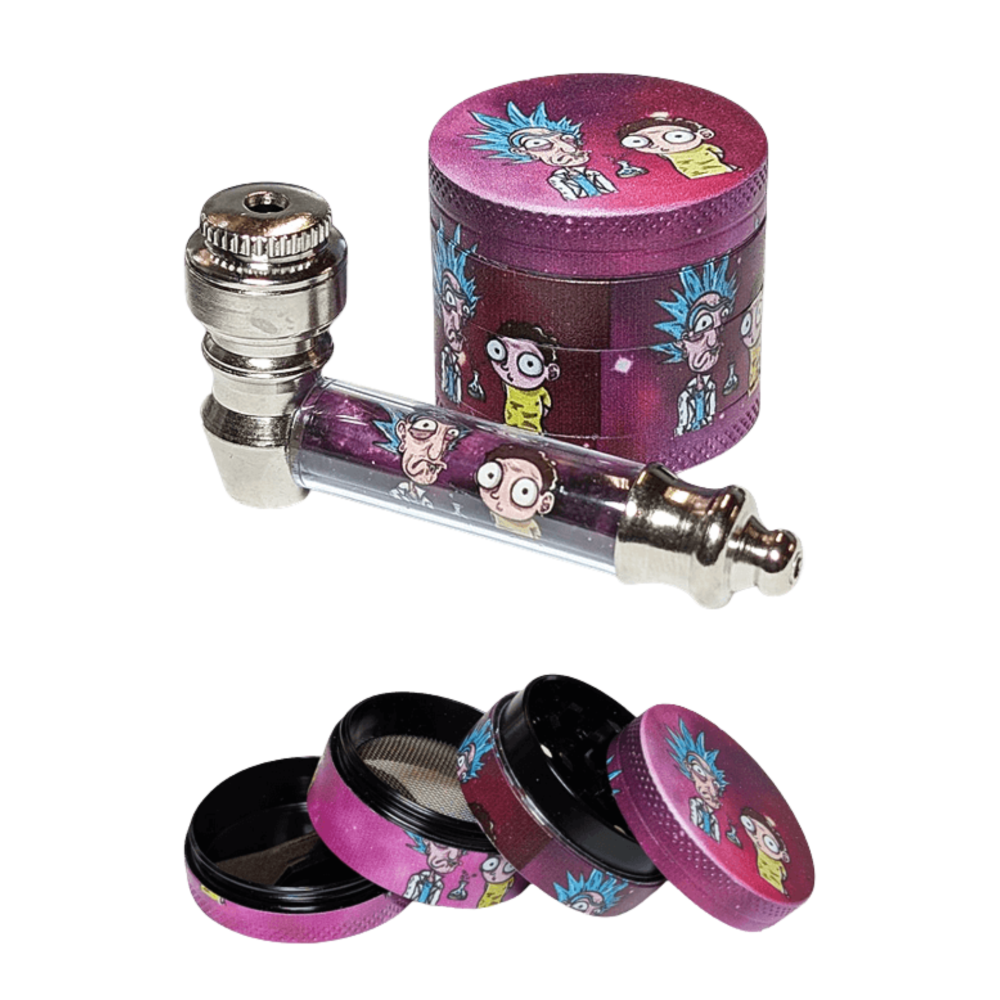 RICK e MORTY - BOX - GRINDER e PIPA