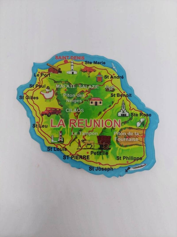 Magnet carte de la Réunion