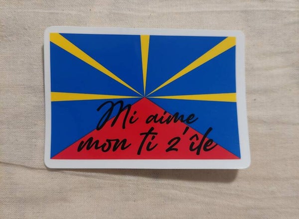 Sticker "mi aime mon ti z'île"