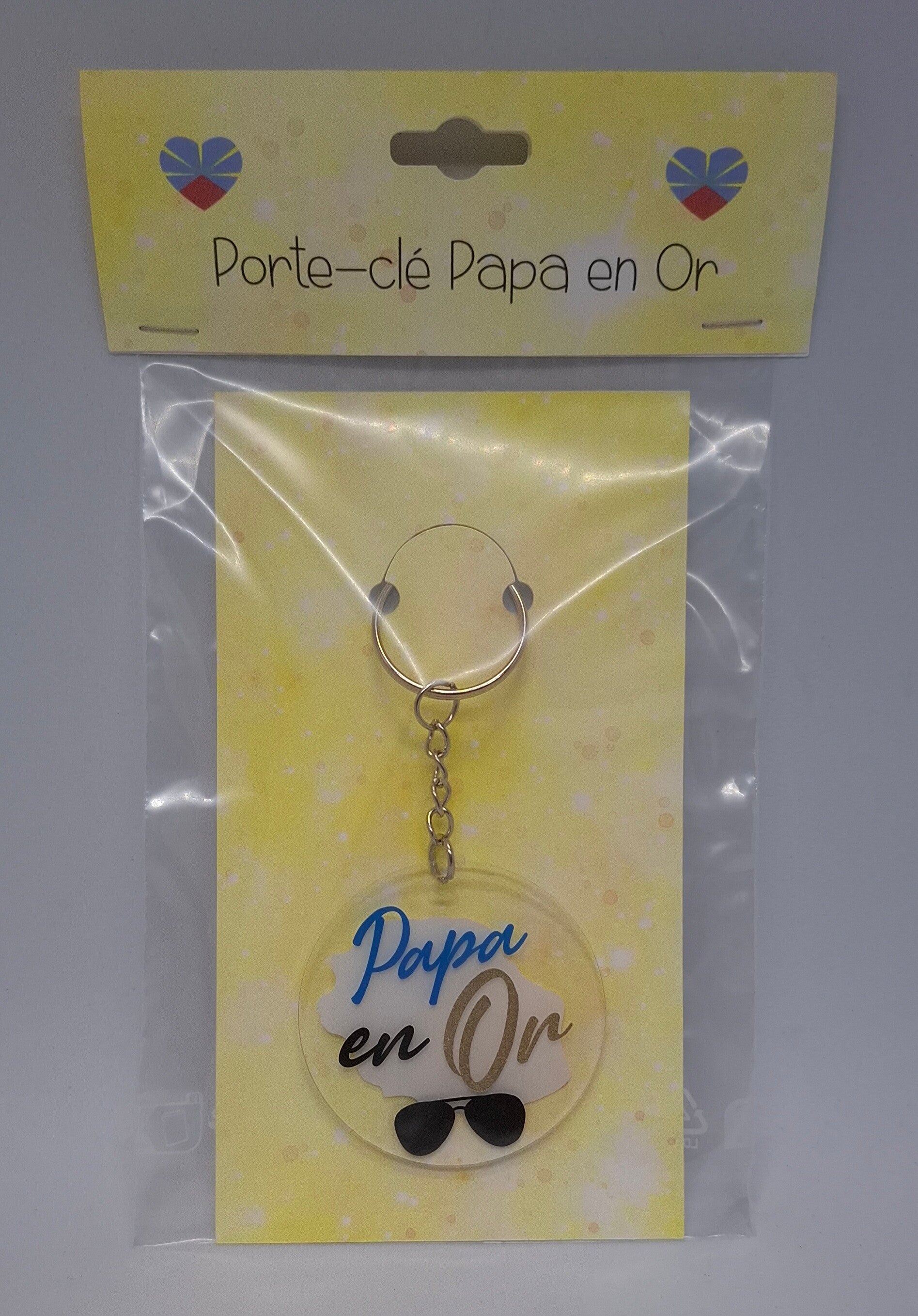 Porte-clé Papa en Or