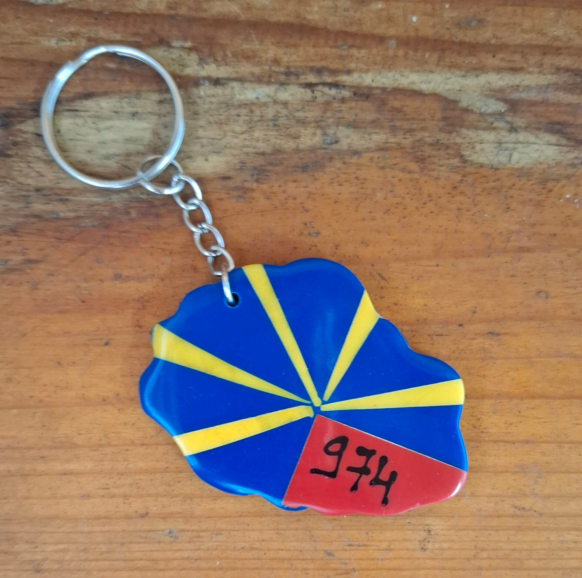 Porte clé drapeau de la Réunion