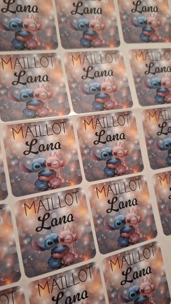 Etiquettes autocollantes carrés - lot de 22