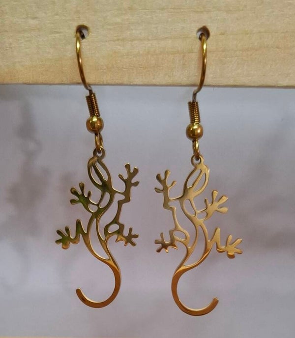 Boucle d'oreille margouillat