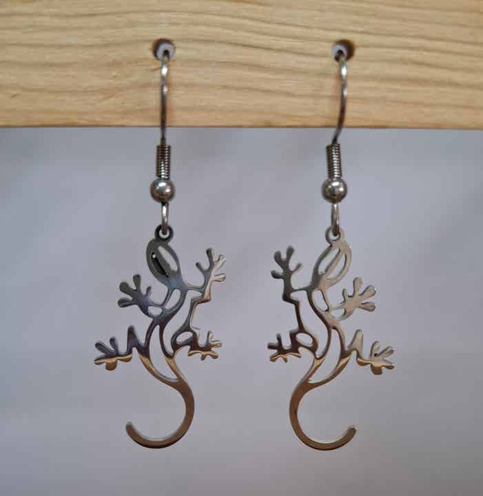 Boucle d'oreille margouillat