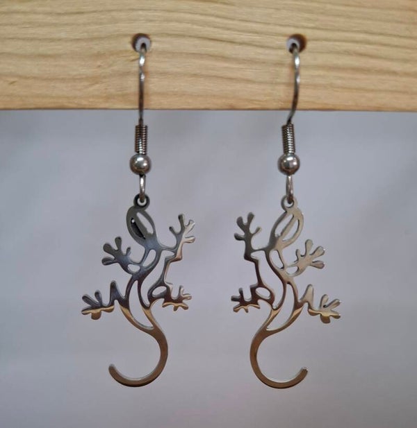 Boucle d'oreille margouillat