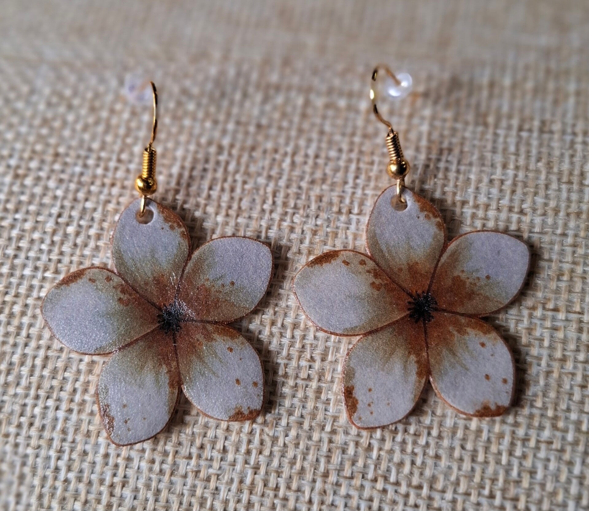 Boucle d'oreille  - frangipanier
