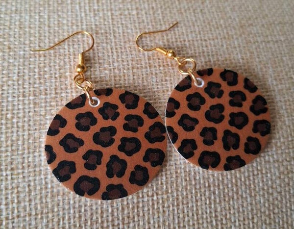 Boucle d'oreille léopard