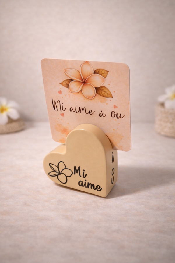 ✨ Porte-photo cœur – “Mi aime à ou” ✨