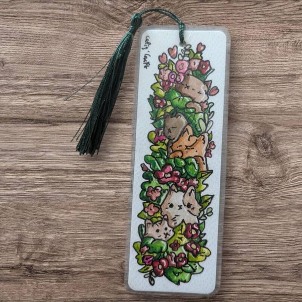Marque page - Famille de chats 2