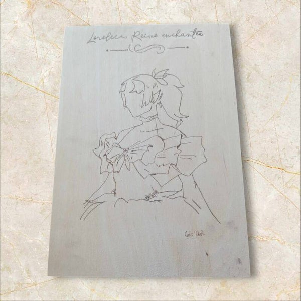 Pyrogravure : Loreleen, Princesse enchantée