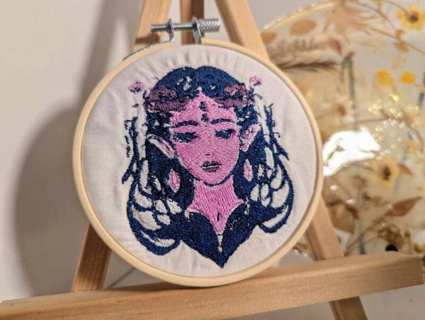 Tableau brodé : Druidesse - Lyndis