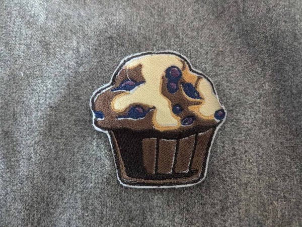 Écusson brodé - Muffin myrtille