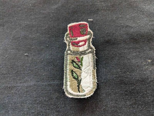 Écusson brodé - Fiole verte