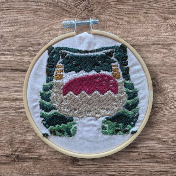 Tableau brodé : Chatacabra - Monster Hunter