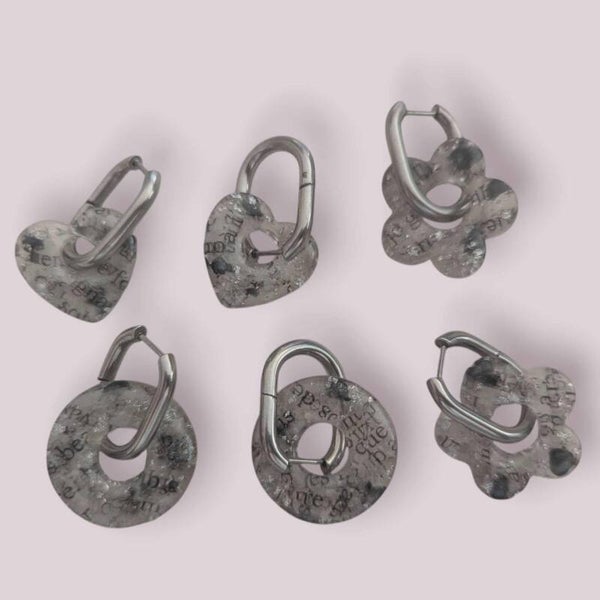 Créoles interchangeables - Pages et argenté