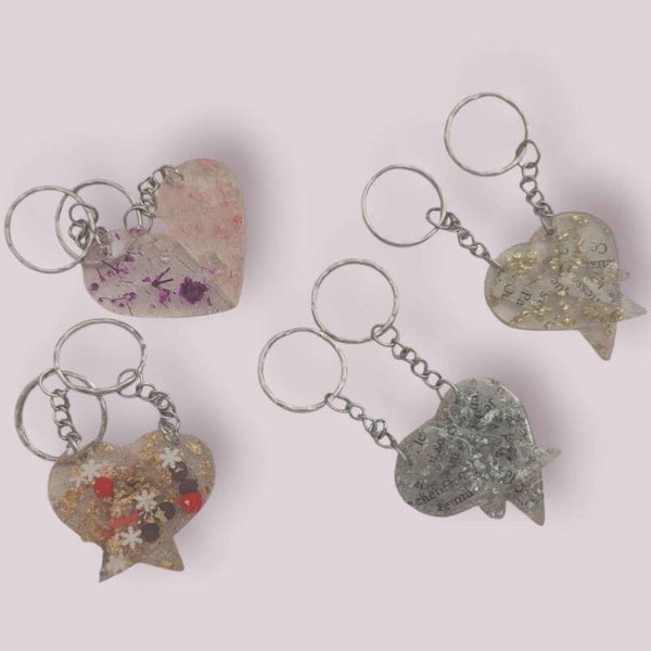 Porte clefs en résine - Amour et / ou Amitié