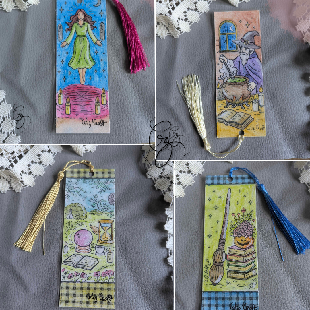 ✨ Marque-page illustré – Univers magie & sorcellerie