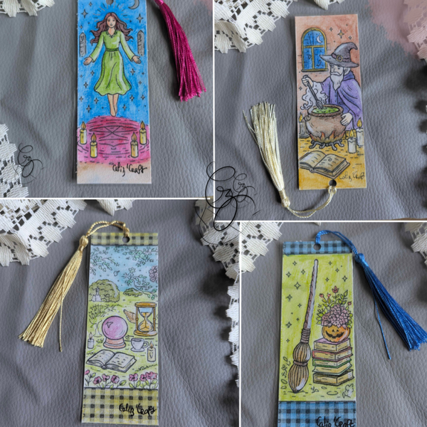 ✨ Marque-page illustré – Univers magie & sorcellerie